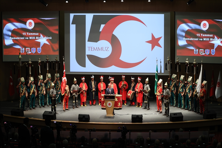 15 Temmuz Demokrasi ve Millî Birlik Günü Dolayısıyla Millî Savunma Bakanlığında Tören Düzenlendi